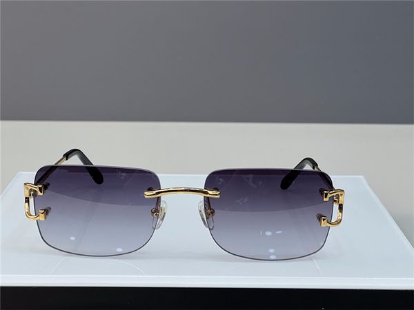 

men luxury designer sunglasses outdoor fashion zonnebril women vintage frameless square small rimless eyewear anti-reflective optical galsse, White;black