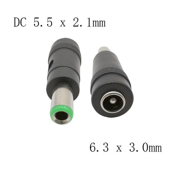 Altri accessori per l'illuminazione 5 pezzi DC 5,5 x 2,1 mm femmina a 6,3 3,0 mm maschio connettore spina di alimentazione convertitore adattatore jack per notebook portatileAltro