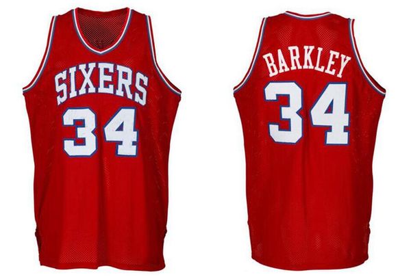

stitched charles barkley basketball jersey s-6xl mitchell & ness 1988-89 mesh hardwoods classics retro version men women youth jerseys, Black;red