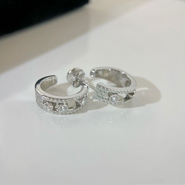

925 silver brand stud dangle move earrings for women