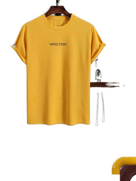 

men letter graphic tee & drawstring waist shorts e4wt#, Gray