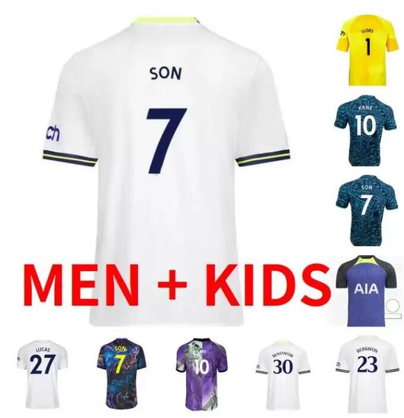 

kane 22 23 son bergwijn soccer jersey 2022 2023 tottenham football shirt third lucas hojbjerg loris tottenham romero bryan kulusevski bentan, Black;yellow