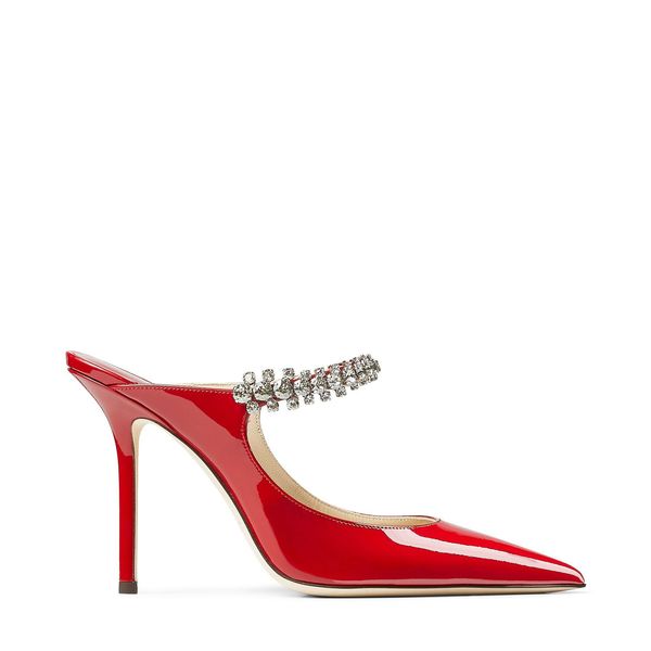 

elegant design bing baily wedding dress shoes high heels women crystal & pearl strap women's pumps point toe lady walking shoes, Black
