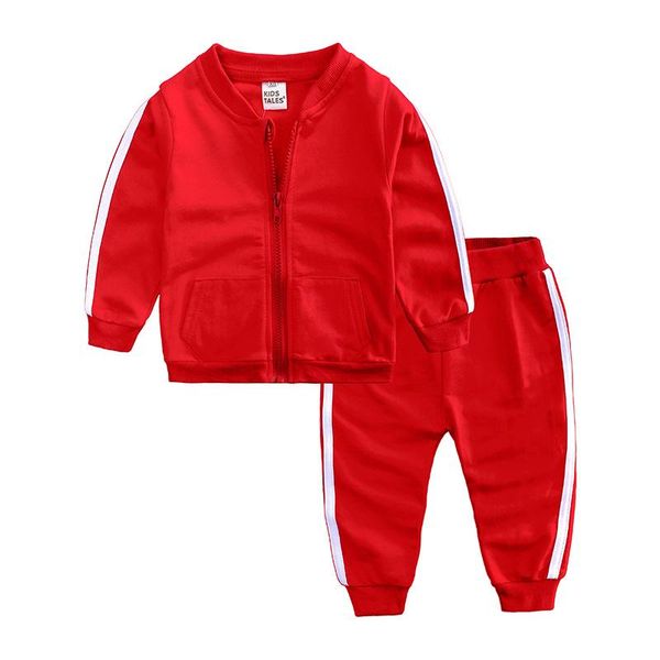 Set di abbigliamento Set di vestiti alla moda per neonato Set di abbigliamento sportivo autunnale e invernale Cappotto + pantaloni 2 pezzi Abiti per ragazza da bambino Abito casual