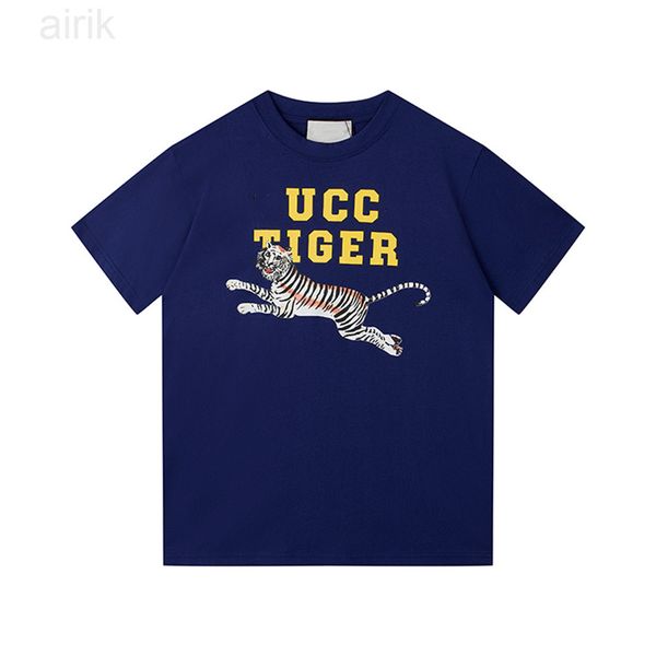 

2023 men's t-shirts designer tshirt men apparel shirts pure cotton loose round neck funny tiger icon spring summer casual short, White;black
