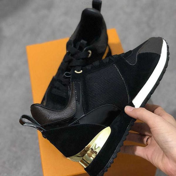 

fashion mens sneakers trainers shoes runner shoes for men womens runners flats genuine leather brand racer casual shoes with, Black