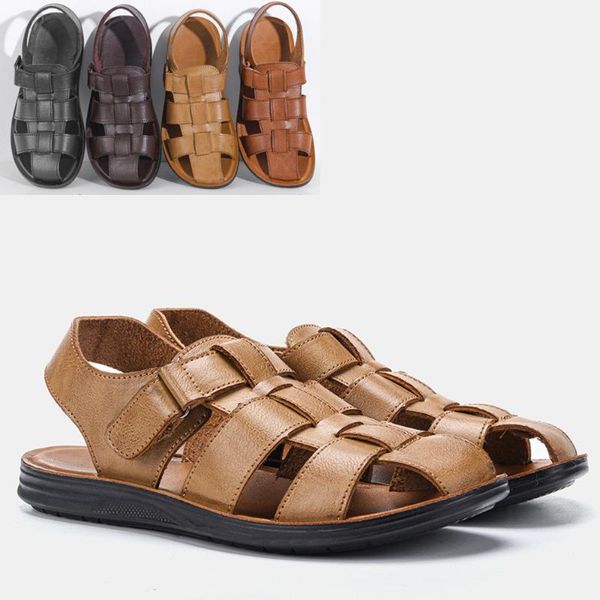 Sandalen Sommer Strandschuhe Boutique Herren Leder Casual Hipster Leichte und bequeme SchuheSandalen