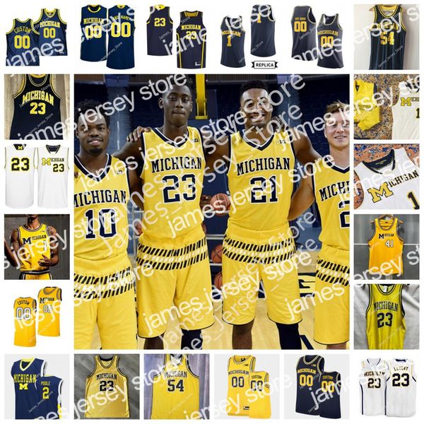 

ncaa ncaa michigan wolverines stitched basketball jersey nik stauskas trey burke gary grant cazzie russell glen rice jalen rose iggy brazdei, Black
