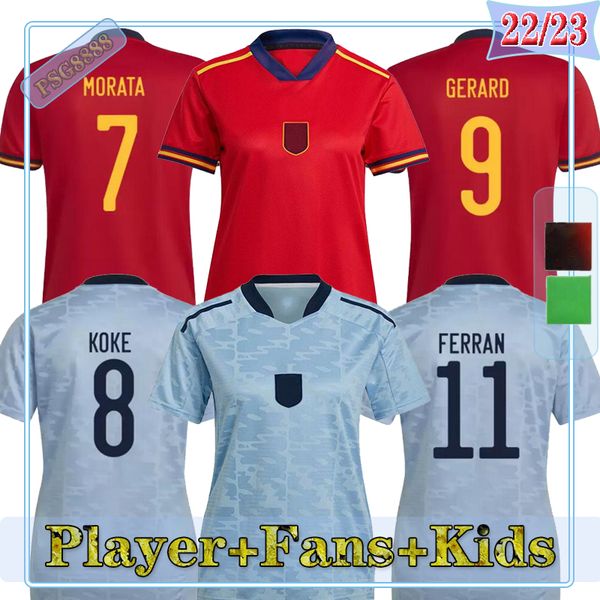 

2022 2023 player version espana soccer jersey morata gerard pedri ferran koke sarabia spain 21 22 23 maillot foot fans adama ramos thiago fo, Black;yellow