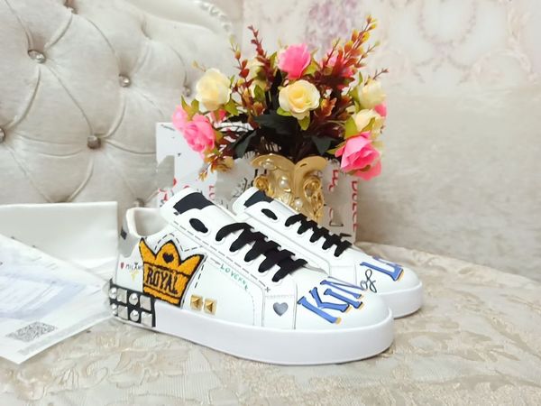 

fashion real leather handmade multicolor gradient technical sneakers men women famous shoes trainers size35-45 adadawdasd, Red;white