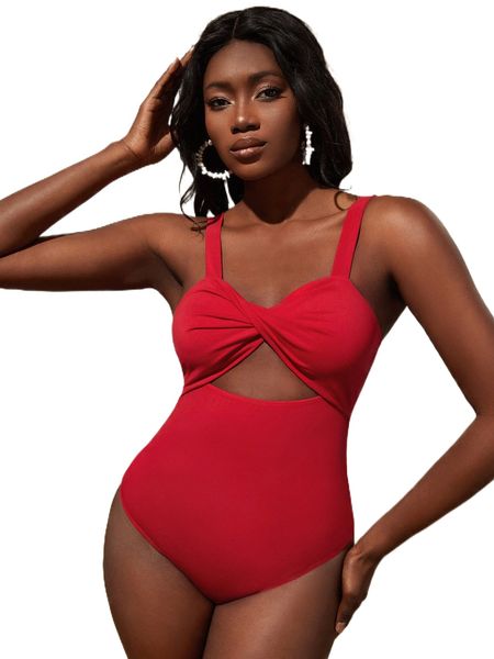 

twist front cut out cami bodysuit j6zq#, White