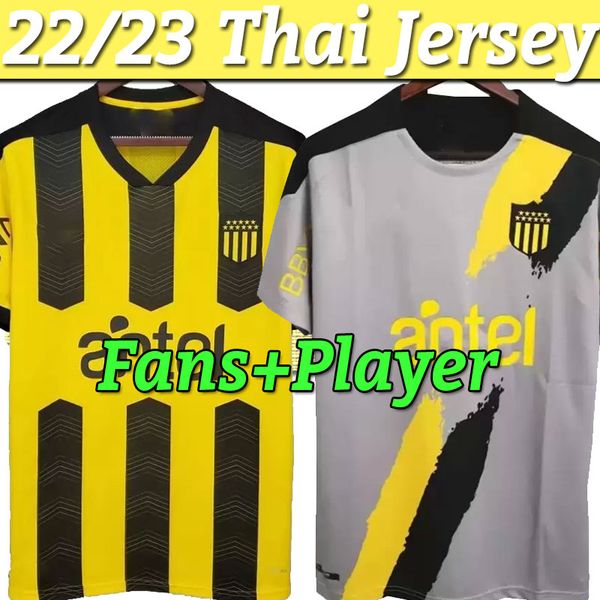 

club atletico penarol football jerseys yellow black memorial soccer jersey men short sleeve soccer shirt uniforms fans version 21 22, Black;yellow