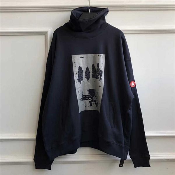 

autumn casual cav empt turtleneck sweatshirts pullover men woman hip-hop st3456, Black
