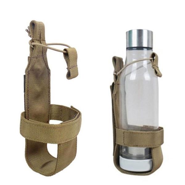 Molle suporte para garrafa de água, durável, tático, caminhada, acampamento, cinto, bolsa de nylon ao ar livre, para viagens, ciclismo, escalada