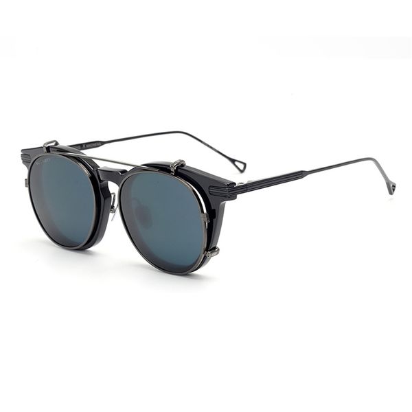 

60% outlet online store wenle's same myopia frame men's optical pure titanium plate glasses frame with clip can be matched, White;black