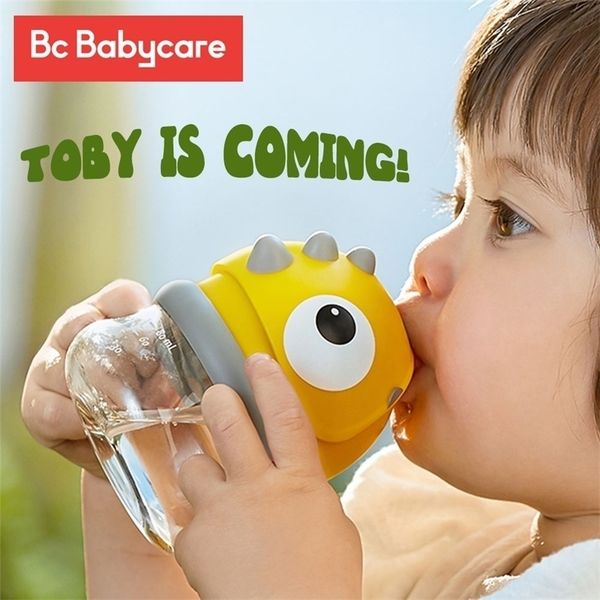

bc babycare kids training sippyduckbill cup gravity ball outdoor portable baby leakproof dinosaur handlesling water bottles 220805