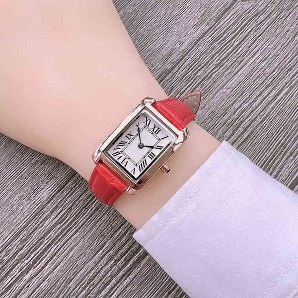 

luxury montre cassidy tank fashion women's live broadcast leisure version simple rectangular belt roman scale quartz, Slivery;golden
