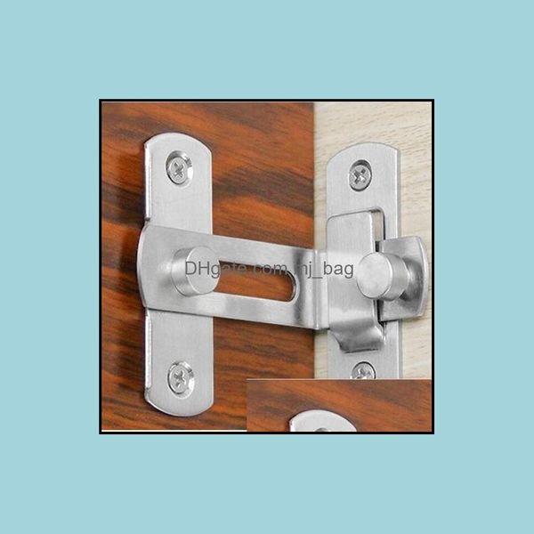 Faça bloqueio de portas suprimentos de construção de hardware Home Garden 90 graus Buckle Aço inoxidável Bloqueio de aço e janela Banheiro de preços de preços de fábrica