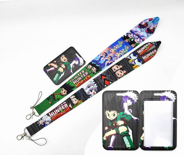 

hunter anime lanyard neck strap for key id card cellphone straps badge holder diy hanging rope, Silver