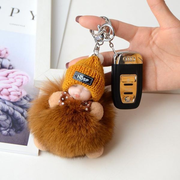 Portachiavi Porte Clef Fashion Cute Fur Ball Sleep Doll Key Limbs Baby Pendant Bag Accessori appesiPortachiavi PortachiaviPortachiavi