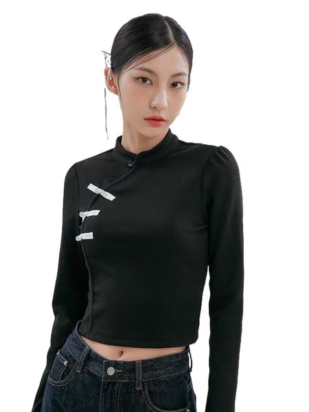 

dazy ribbed mock neck crop tee b3eu#, White