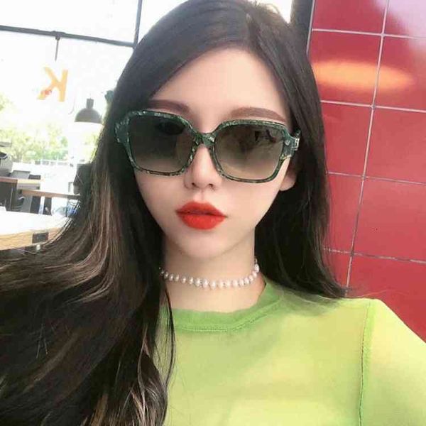 

sunglasses women's net red same personalized large box plate sunglasses, White;black