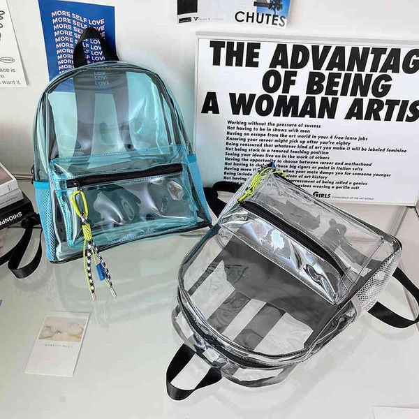 

purses pvc transparent waterproof backpack new pvc large capacity student schoolbag