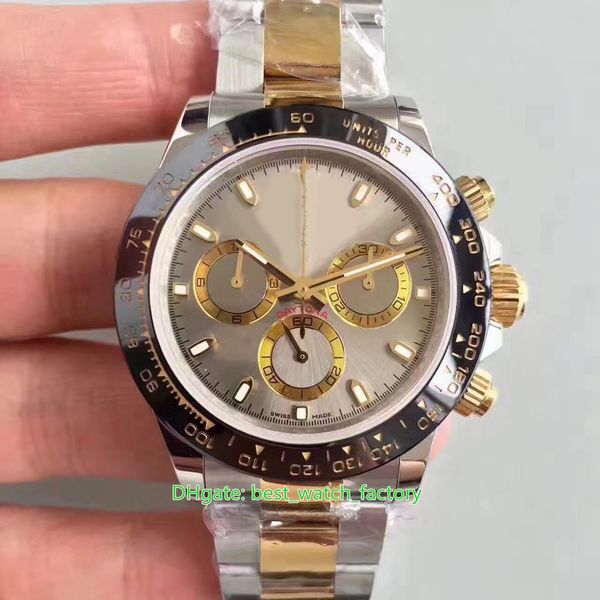 

5 style watches cal.4130 movement 40mm cosmograph 116503 116523 116605 18k gold & steel chronograph mechanical automatic mens watch men&#039, Slivery;brown