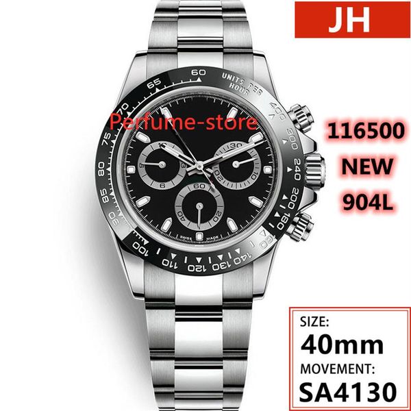 

bp maker waterproof wristwatches 40mm cosmograph working 904l stainless steel chronograph eta 4130 movement automatic 300v, Slivery;black