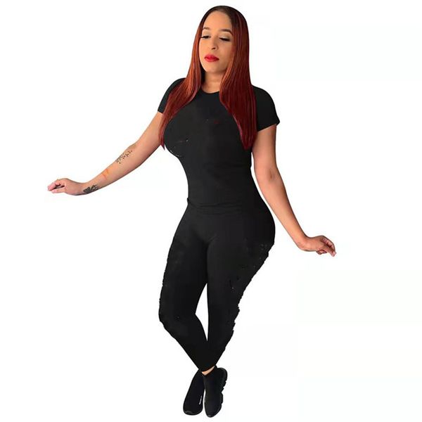 

summer cotton tracksuits women jogging suits short sleeve print outfits pullover t shirt pants two piece set casual matching sports suits 73, Gray