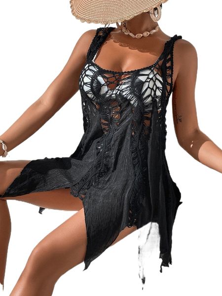 

a.symmetrical hem c.over up dress without belt 71io#, White;black