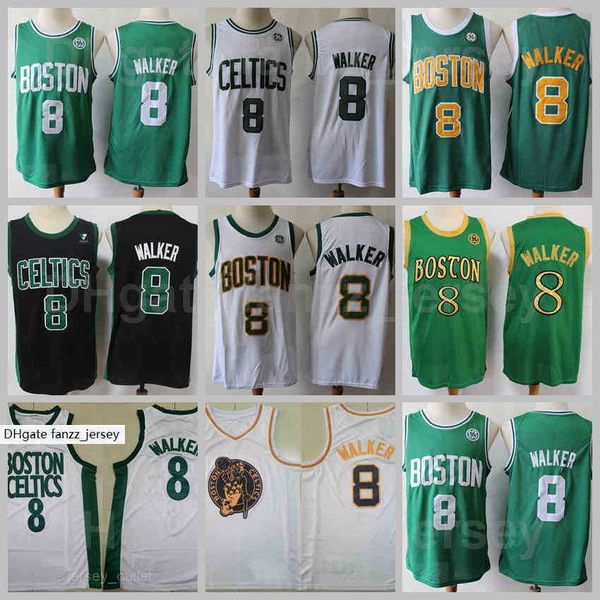 

man basketball kemba walker jersey 8 jayson tatum 0 jaylen brown 7 breathable embroidery green black white grey color for sport fans, Black;red