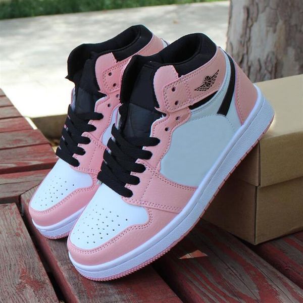 

high og prototype 1s basketball shoes jumpman 1 hyper royal mid digital pink womens sports sneakers dress shoe2403, Black