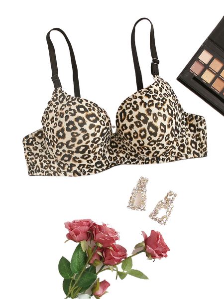 

leopard push up bra d0wh#, Black;red