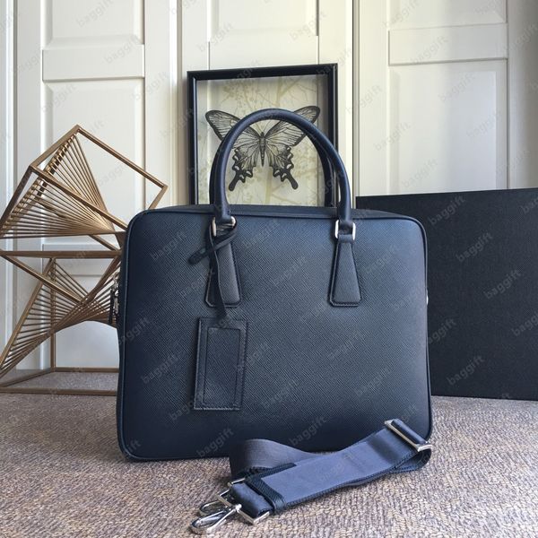 10A L Bag Totes 5AAA Designers Mens Saffiano valigetta borse PM Cartella in vera pelle Classica Vintage Borse da lavoro Causal Tote Cross