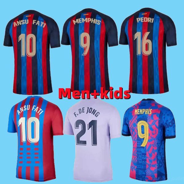 

ansu fati camisetas de football soccer jersey 21 22 23 memphis pedri kun aguero adama ferran 2022 2023 barcelona griezmann f. de jong dest, Black;yellow