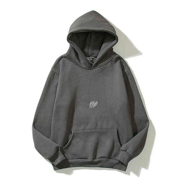 

retro letter foam fleece hooded hoodies oversized male and female streetwear casual sweatshirts loose hip hop hoody t220726, Black