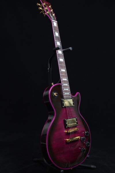 

2021 classic electric guitar noble purple excellent sound quality delivery home
