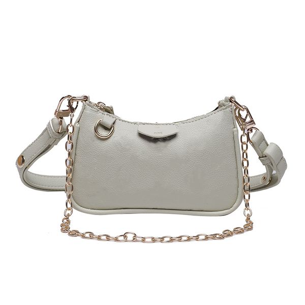 

spring summer new women's messenger bags fashion croissants mini indentation printing shoulder chain bag armpit 4colors