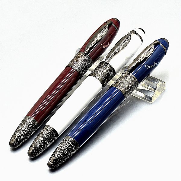 

great writer daniel defoe special edition rollerball pen fountain pen writing office school stationery with serial number 0301/8000, Blue;orange