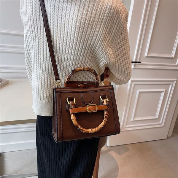 

autumn and winter women's bag retro personality bamboo hand bill of lading shoulder messenger tote bag small bags_model4etl