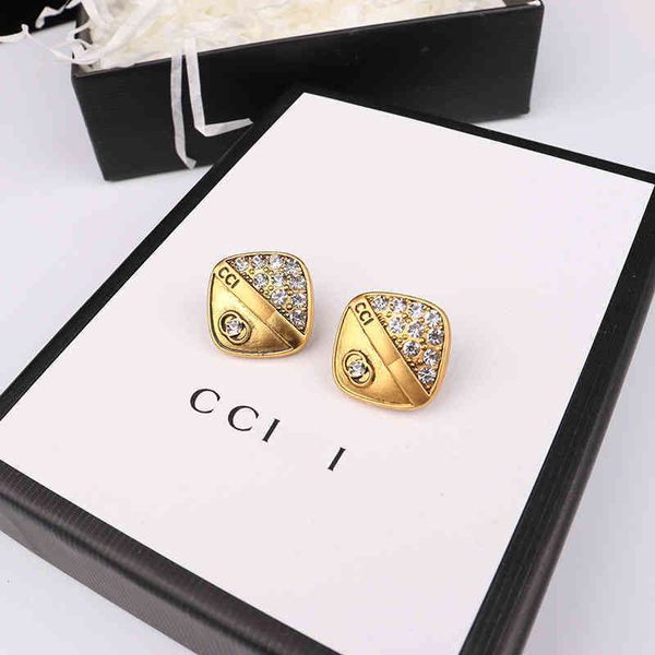 

factory wholesale square stud s925 silver needle, Golden