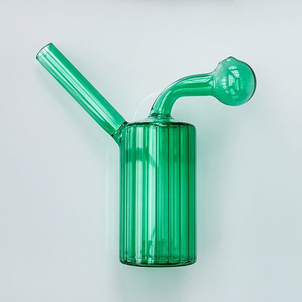 Wassersprudler Ölbrenner Bong Shisha-Rohr Dickes Glas Dab Rig Rauchpfeifen integriert Bunte Percolater-Bongs Klare Shisha mit großem Kopf als Geschenk für Raucher