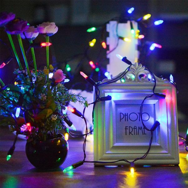 Lichterkette mit spitzer Glühbirne, Weihnachtslaterne, Baum im Freien, wasserdichte Dekorationen, 2022, Straßengirlande, LED-LED