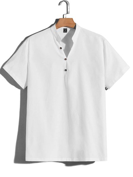 

men half button shirt d7k7#, White;black
