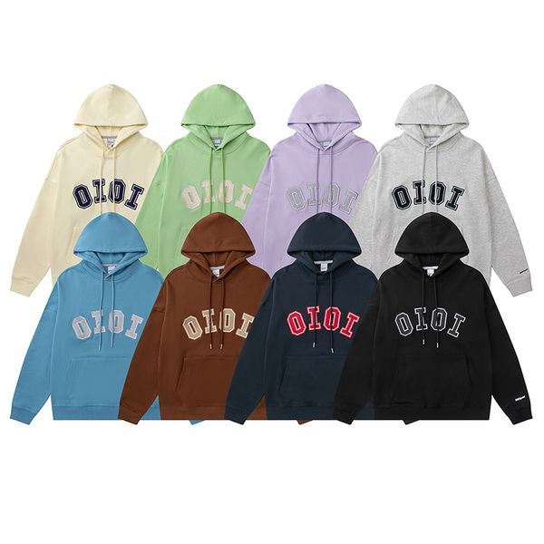 

8 colors letter print pullover hoodies for male and female high street retro casual oversized hooded sweatshirts, Black