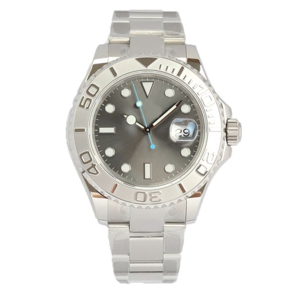 

men's watch 40mm automatic mechanical stainless steel strap ceramic rotary dial sapphire mirror 116622 yacht wristwatch montre de luxe, Slivery;brown