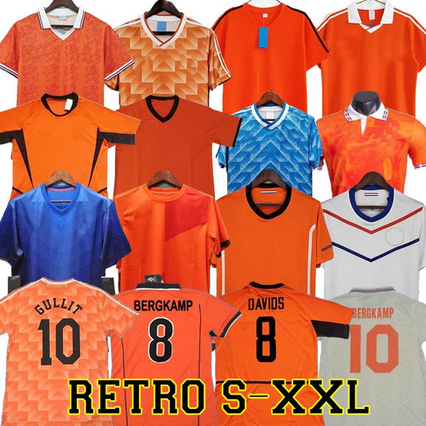 

1988 retro soccer jersey 2012 van basten 2010 2000 2002 1998 1994 90 92 holland vintage football shirts classic 1996 rijkaard davids gullit, Black;yellow