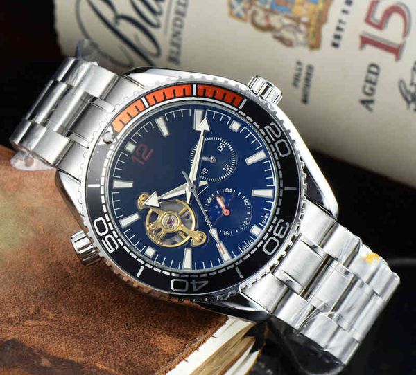 

luxury fashion watches for mens mechanical wristwatches full automatic ome men's business watchdesigner watch, Slivery;brown