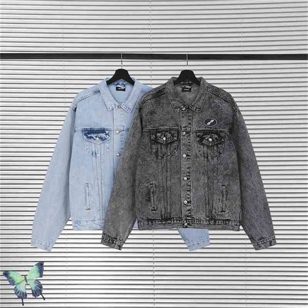 

welldone high street washed denim jacket men women quality fashion well done simple classic 210420, Black;brown